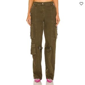 blumarine straight leg cargo jeans